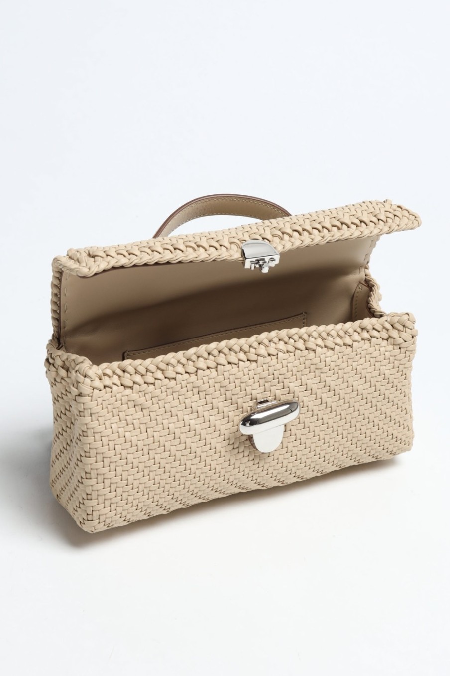 Sacs Savette | Sac Symmetry Pochette Woven In Bone