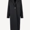 Vetements Lanvin | Manteau Single Long En Noir