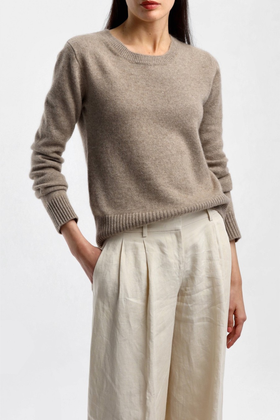 Vetements Ladneri | Pull Pure En Taupe