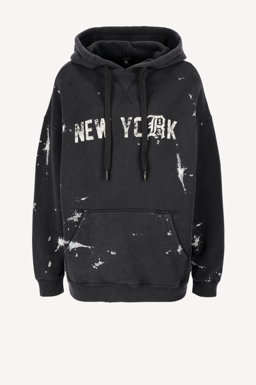 Vetements R13 | Hoodie Ny En Peinture Noire Acide