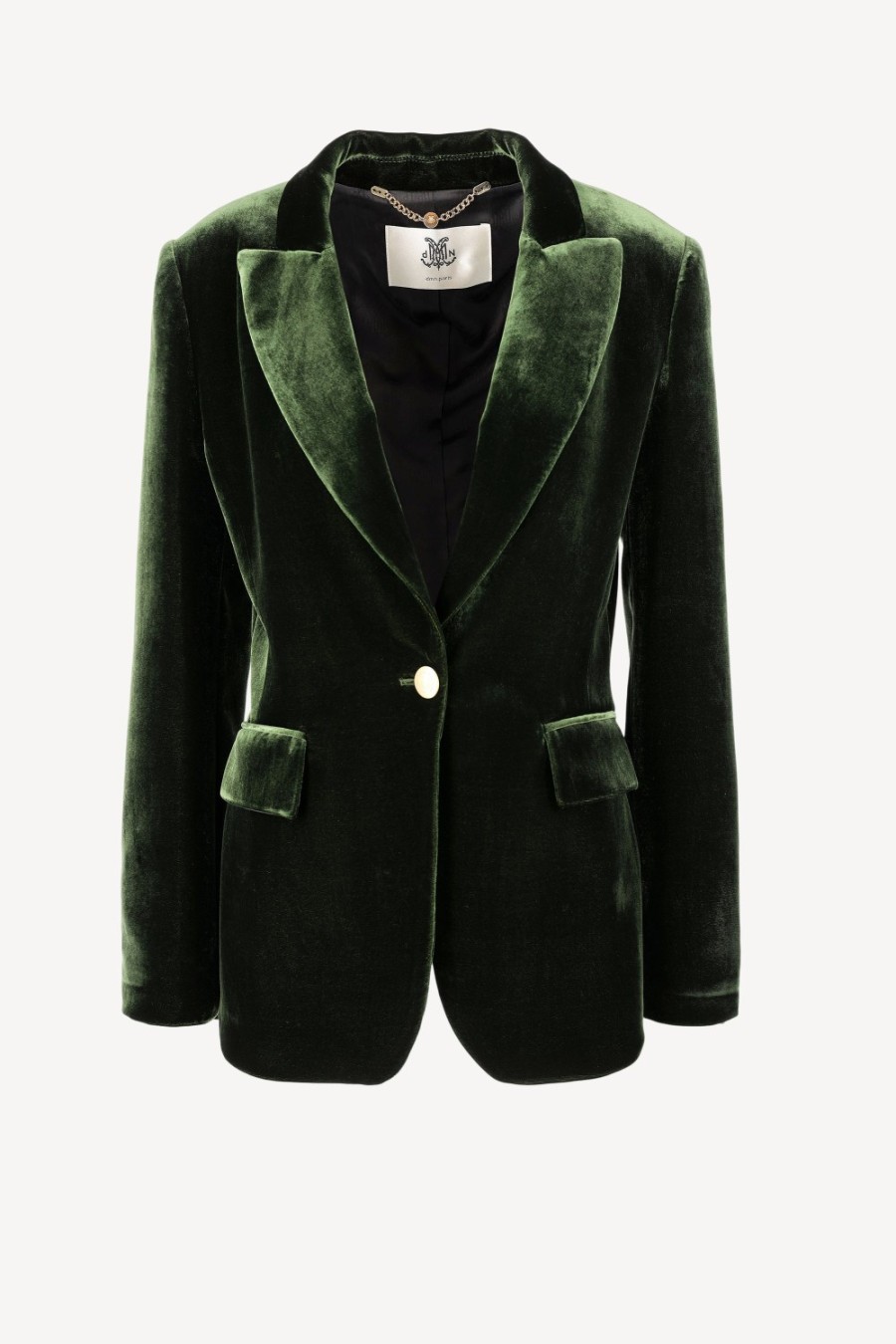 Vetements DMN | Blazer En Velours Mila En Olive