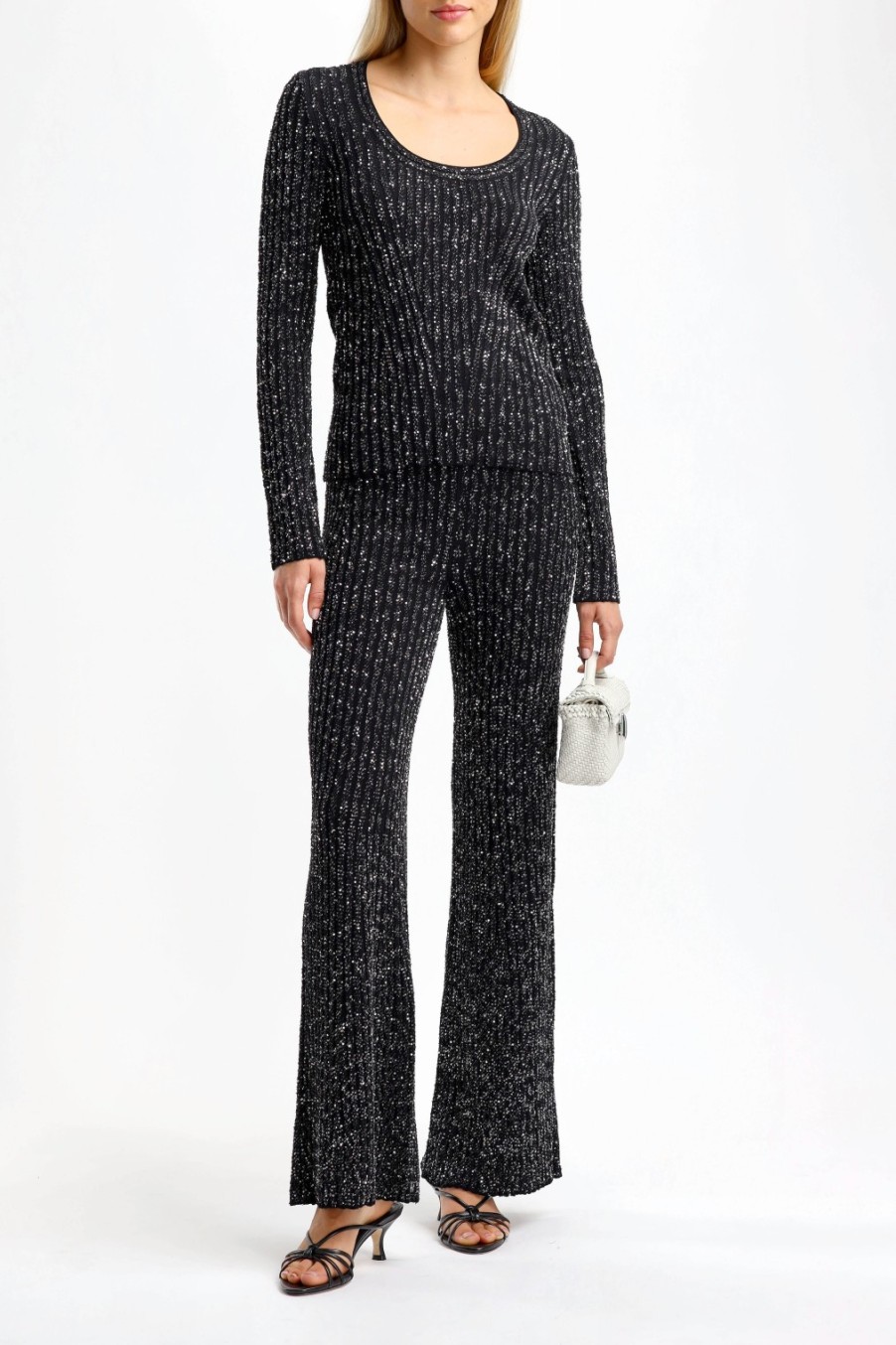 Vetements Missoni | Pantalon A Paillettes Noir/Argent