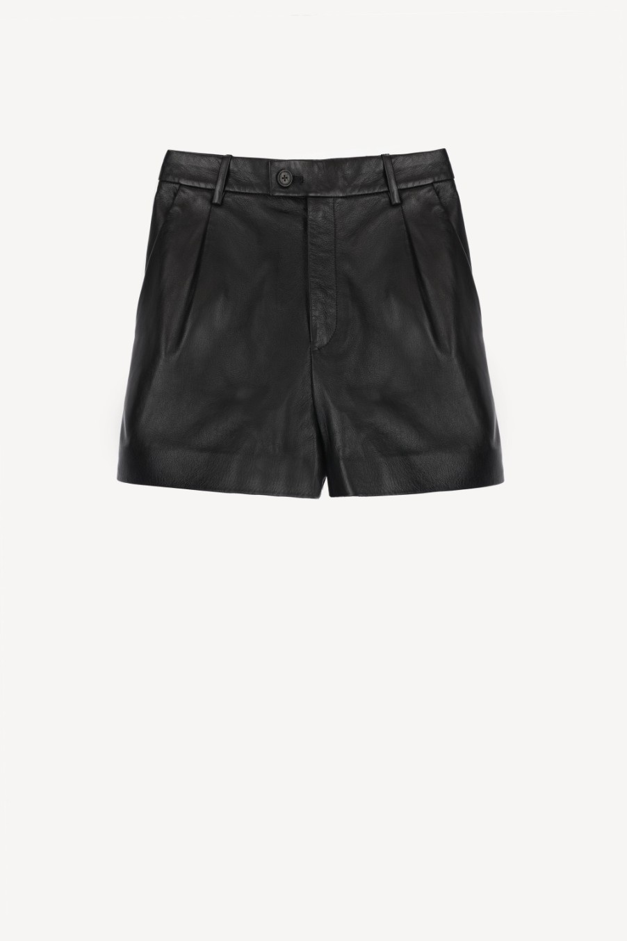 Vetements Nili Lotan | Short En Cuir Cassie En Noir