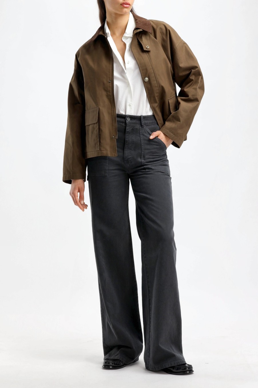Vetements Nili Lotan | Pantalon Quentin En Carbone