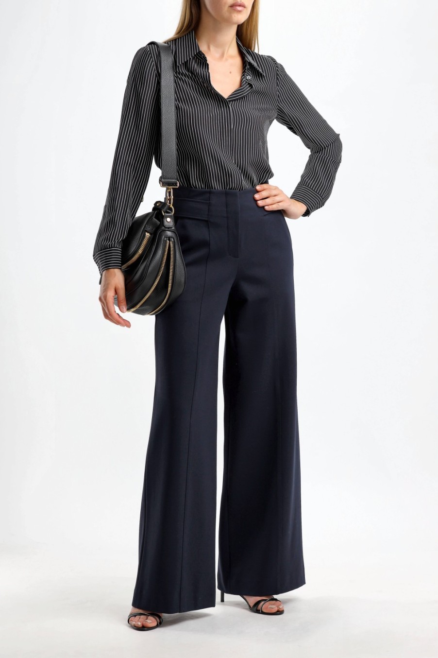 Vetements Michael Kors Collection | Blouse En Soie Hansen En Noir Et Blanc