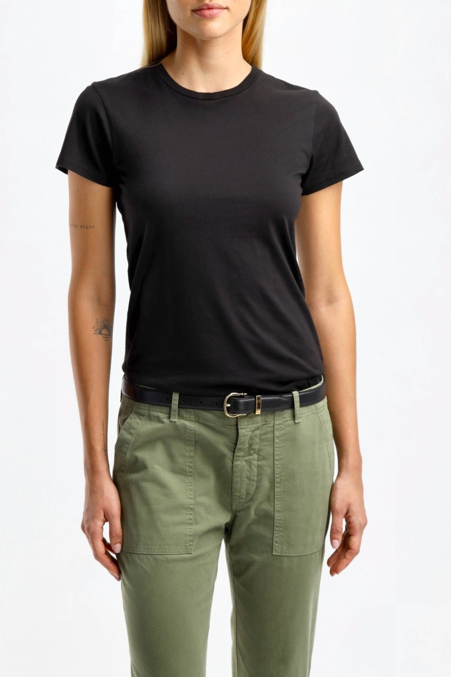 Vetements Nili Lotan | T-Shirt Lana En Noir De Jais