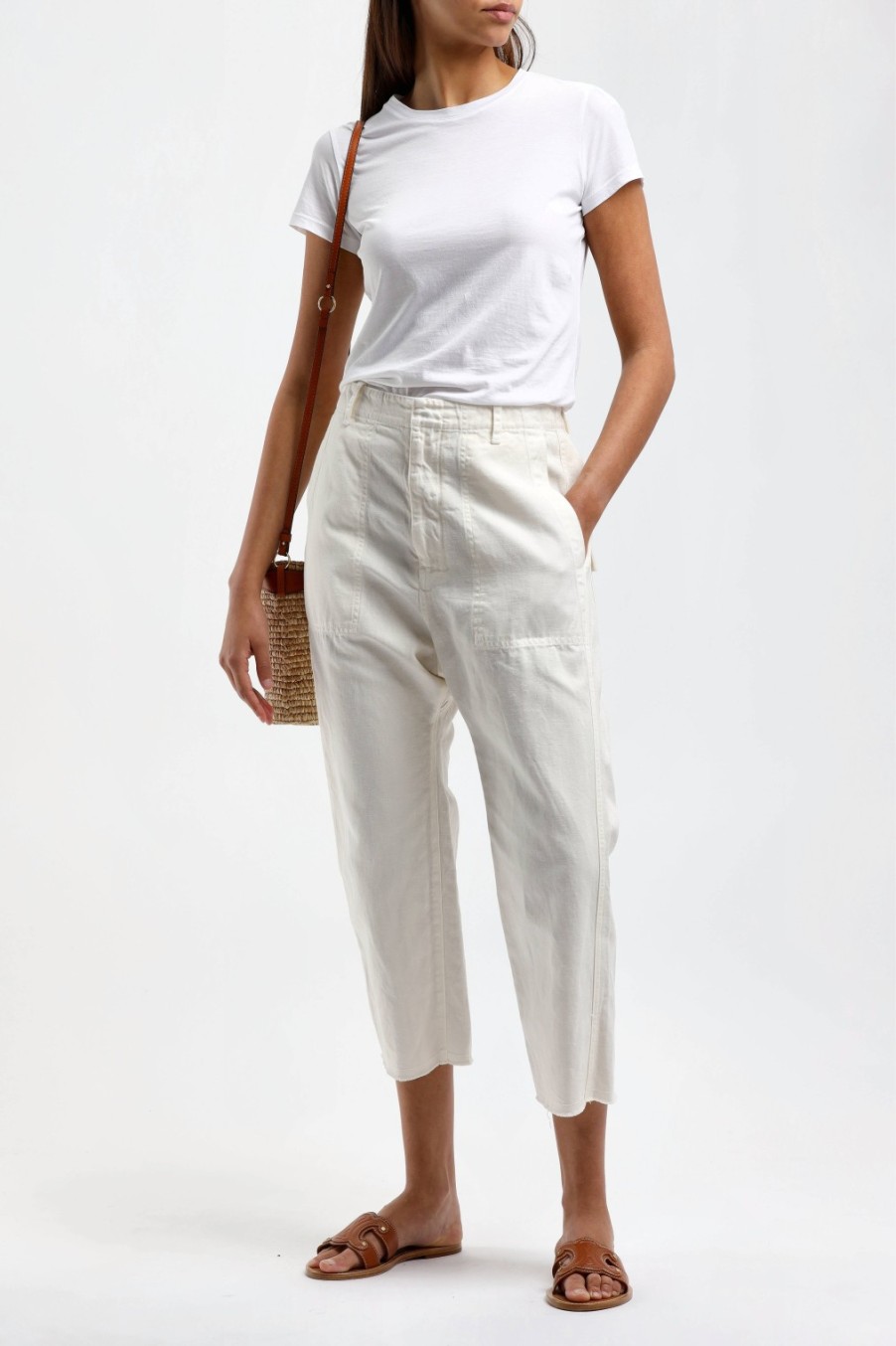 Vetements Nili Lotan | Pantalon Luna En Eggshell