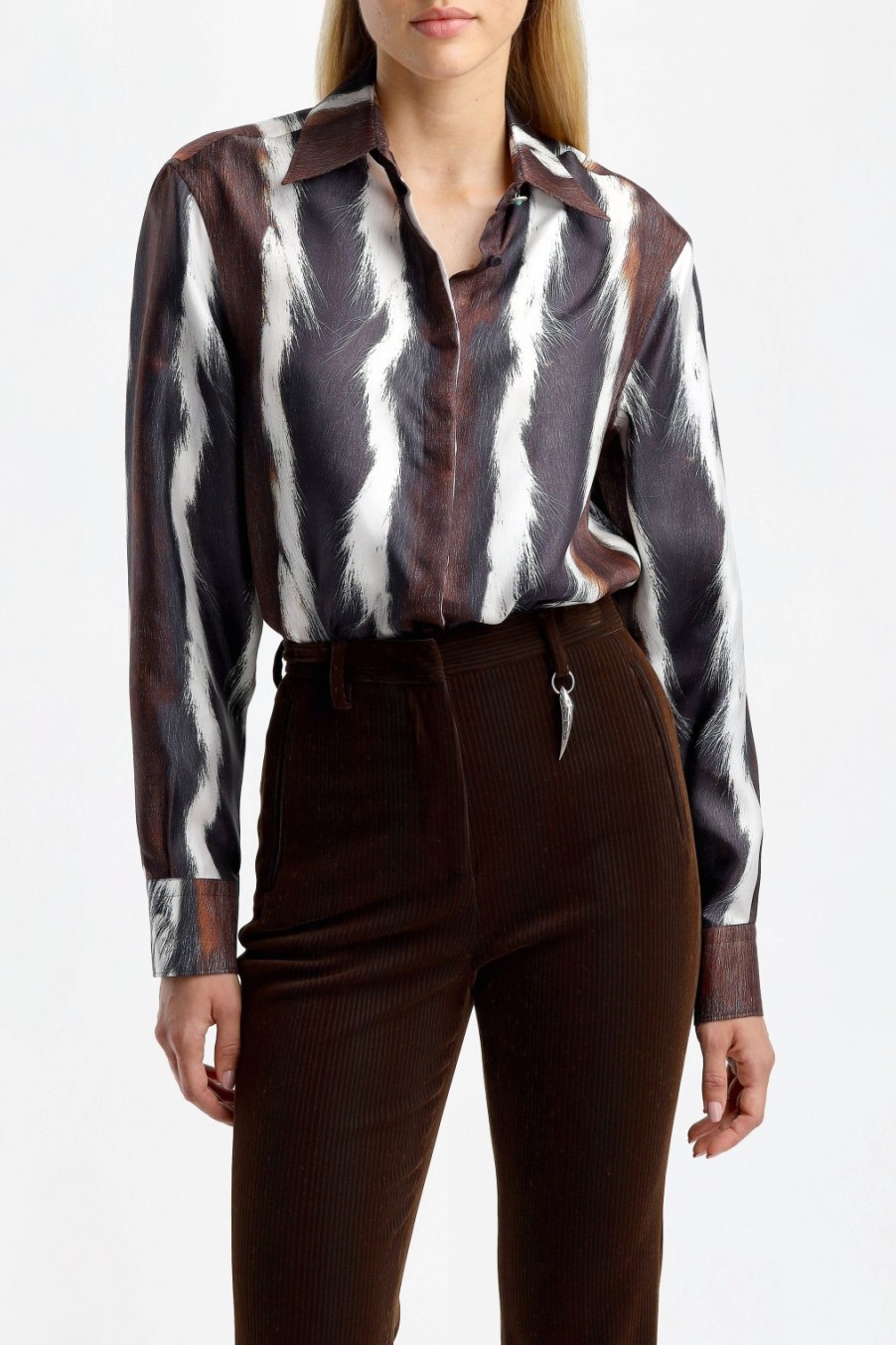 Vetements Roberto Cavalli | Blouse Stripes En Multicolore