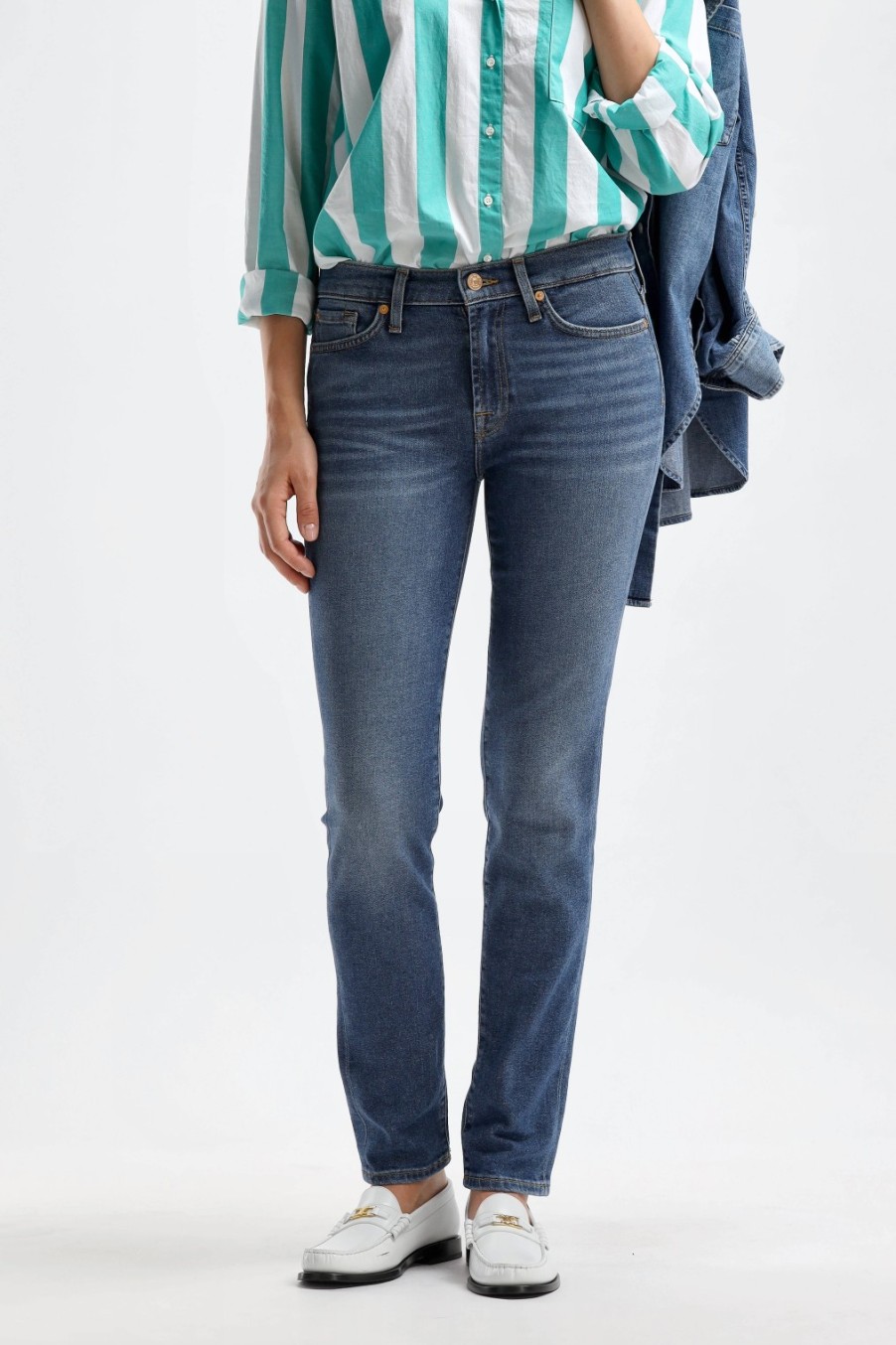 Vetements 7 For All Mankind | Jeans Roxanne Luxe En Bleu Fonce