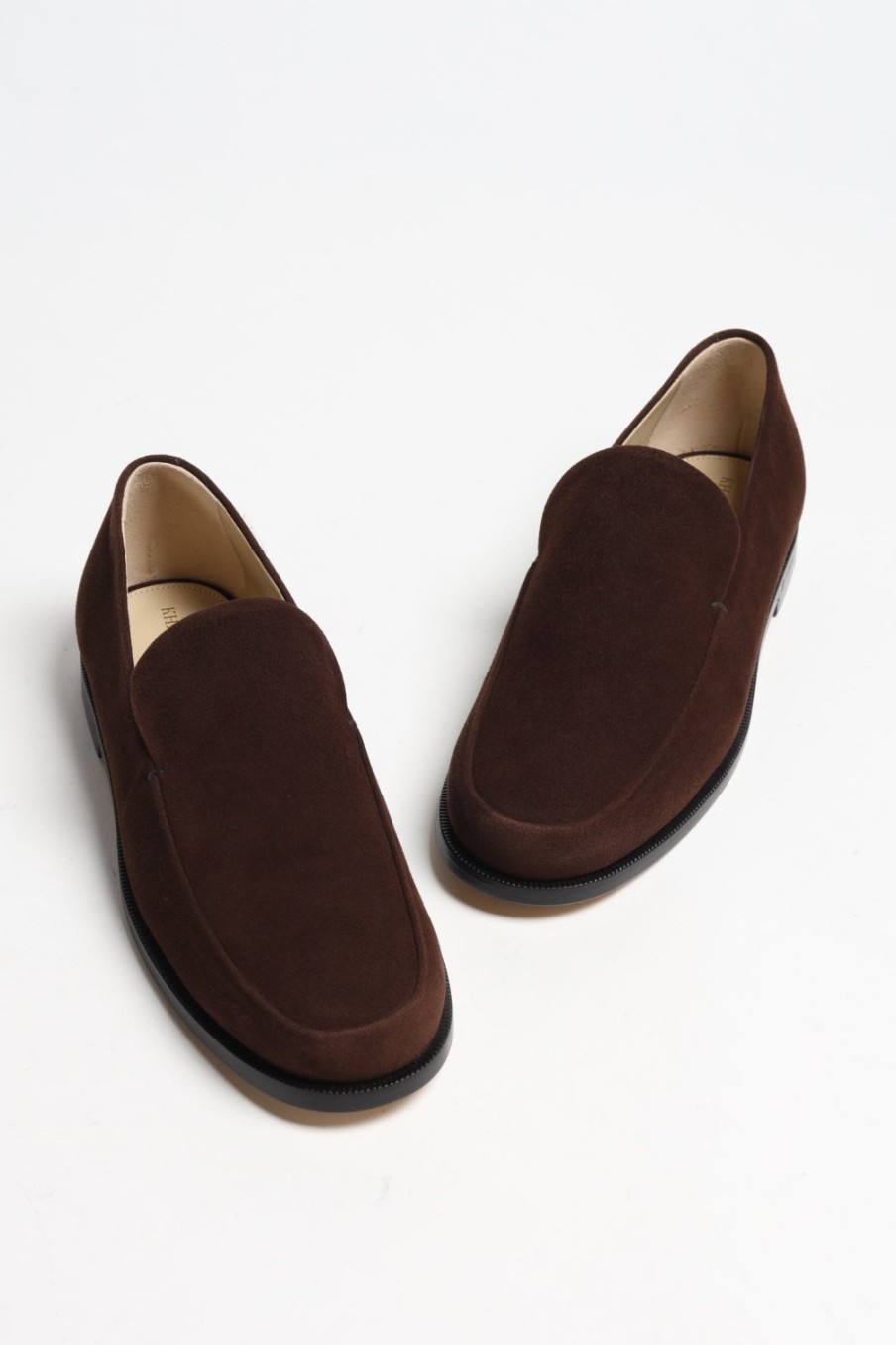 Chaussures Khaite | Loafer Alessio En Daim Cafe