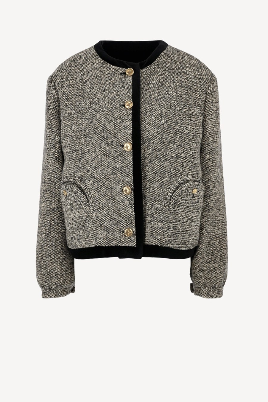 Vetements Blazé Milano | Bolero Lana Gliss En Sable Fonce