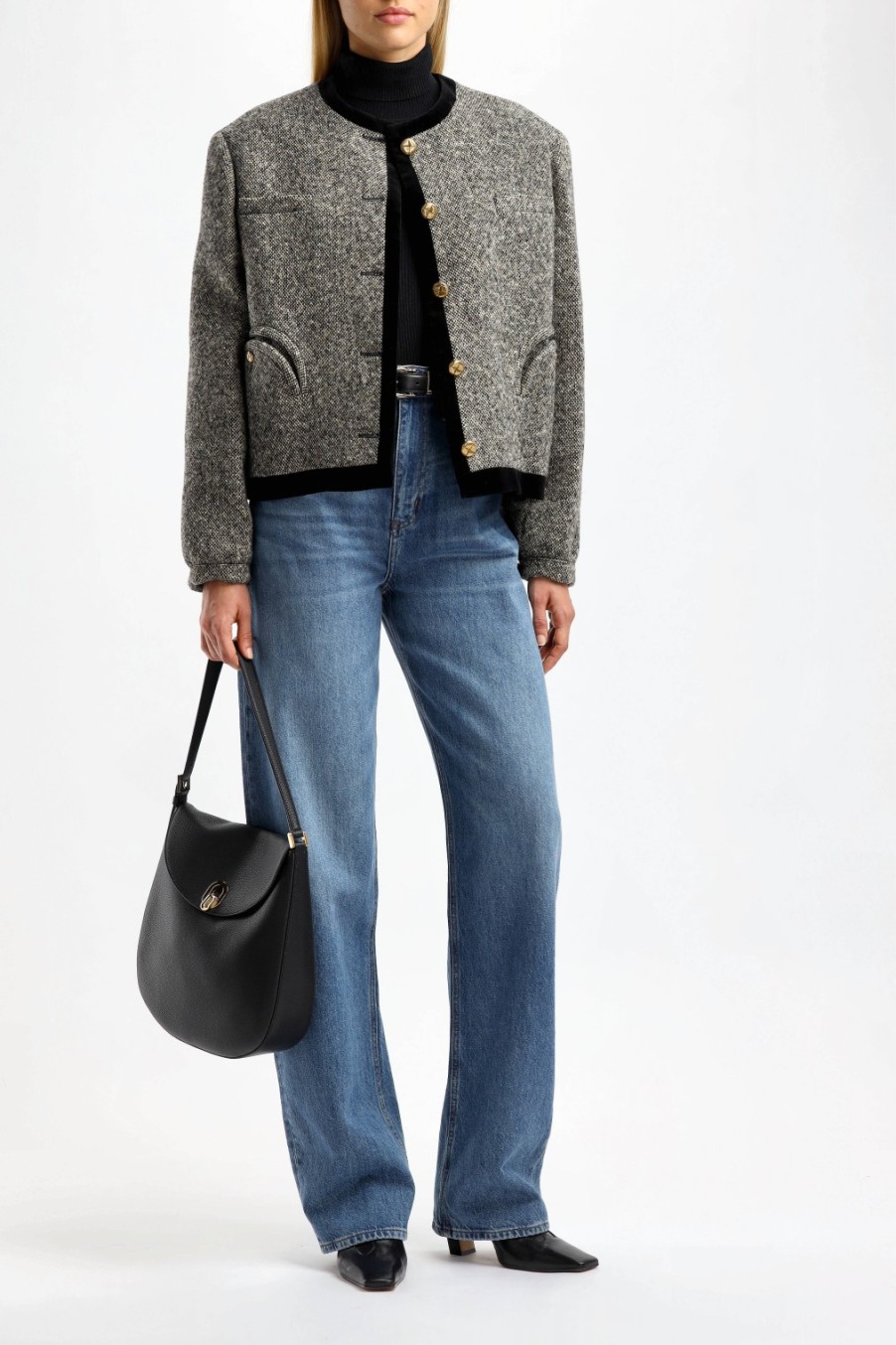 Vetements Blazé Milano | Bolero Lana Gliss En Sable Fonce