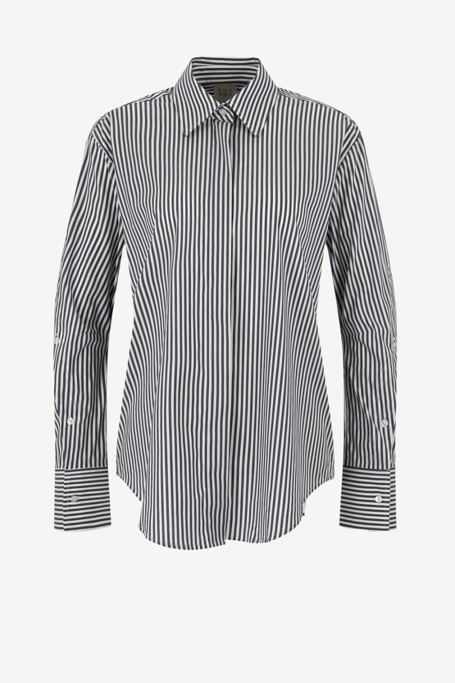 Vetements ÉMANOU | Blouse Alex En Marine/Blanc