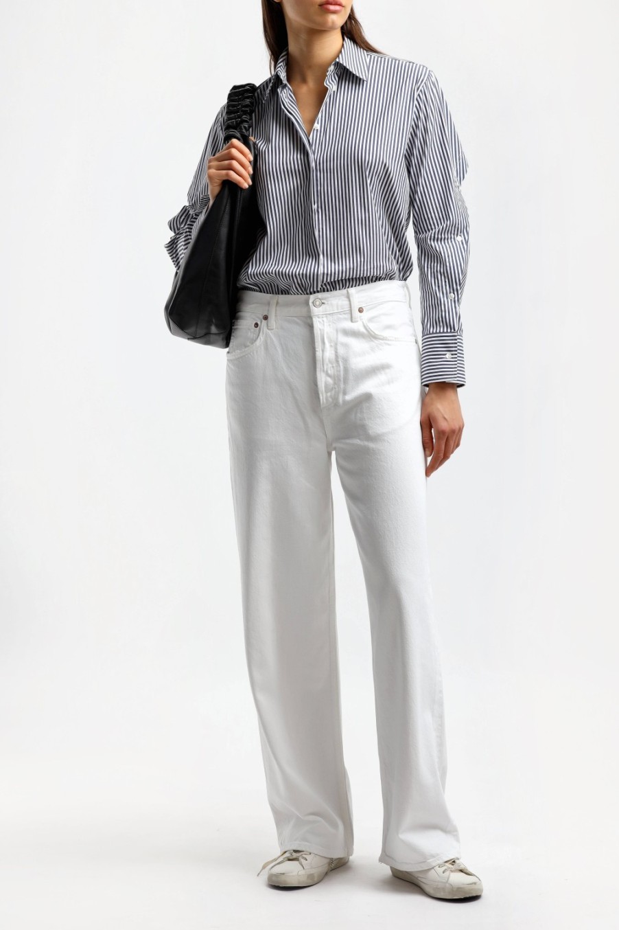 Vetements ÉMANOU | Blouse Alex En Marine/Blanc