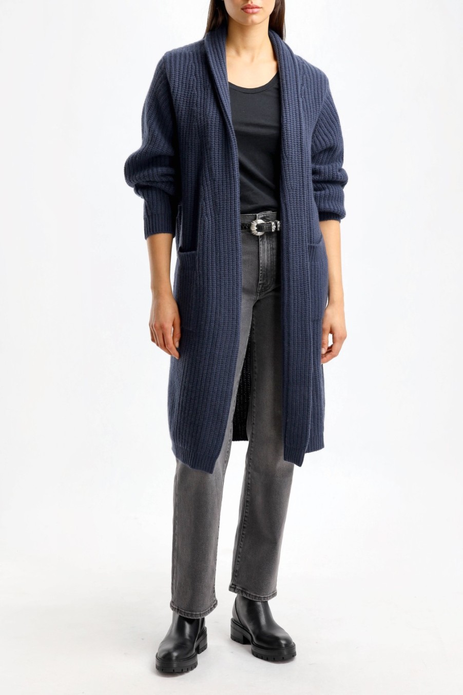 Vetements Stephan Boya | Cardigan Boya-Jin En Frene Marine