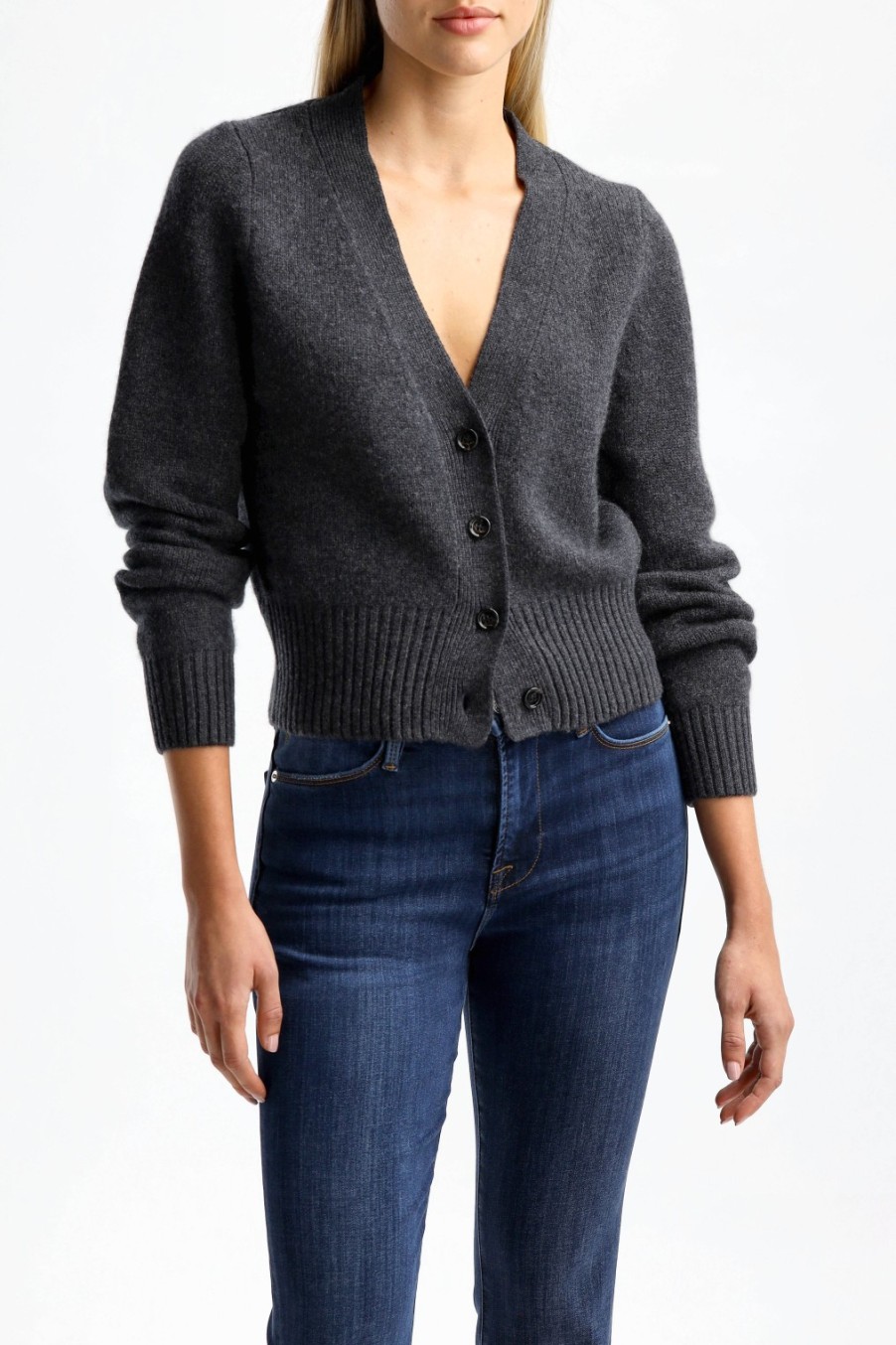 Vetements Allude | Cardigan Fitted En Gris Fonce