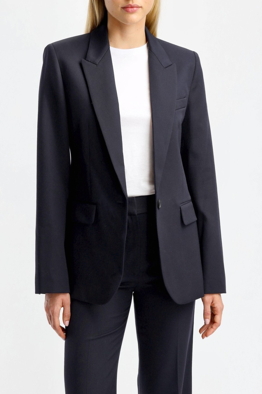 Vetements Nili Lotan | Blazer Adelaide En Marine Fonce