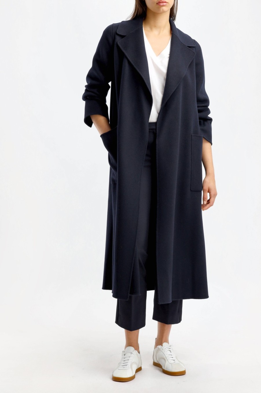 Vetements S Max Mara | Manteau Paolore En Bleu Nuit