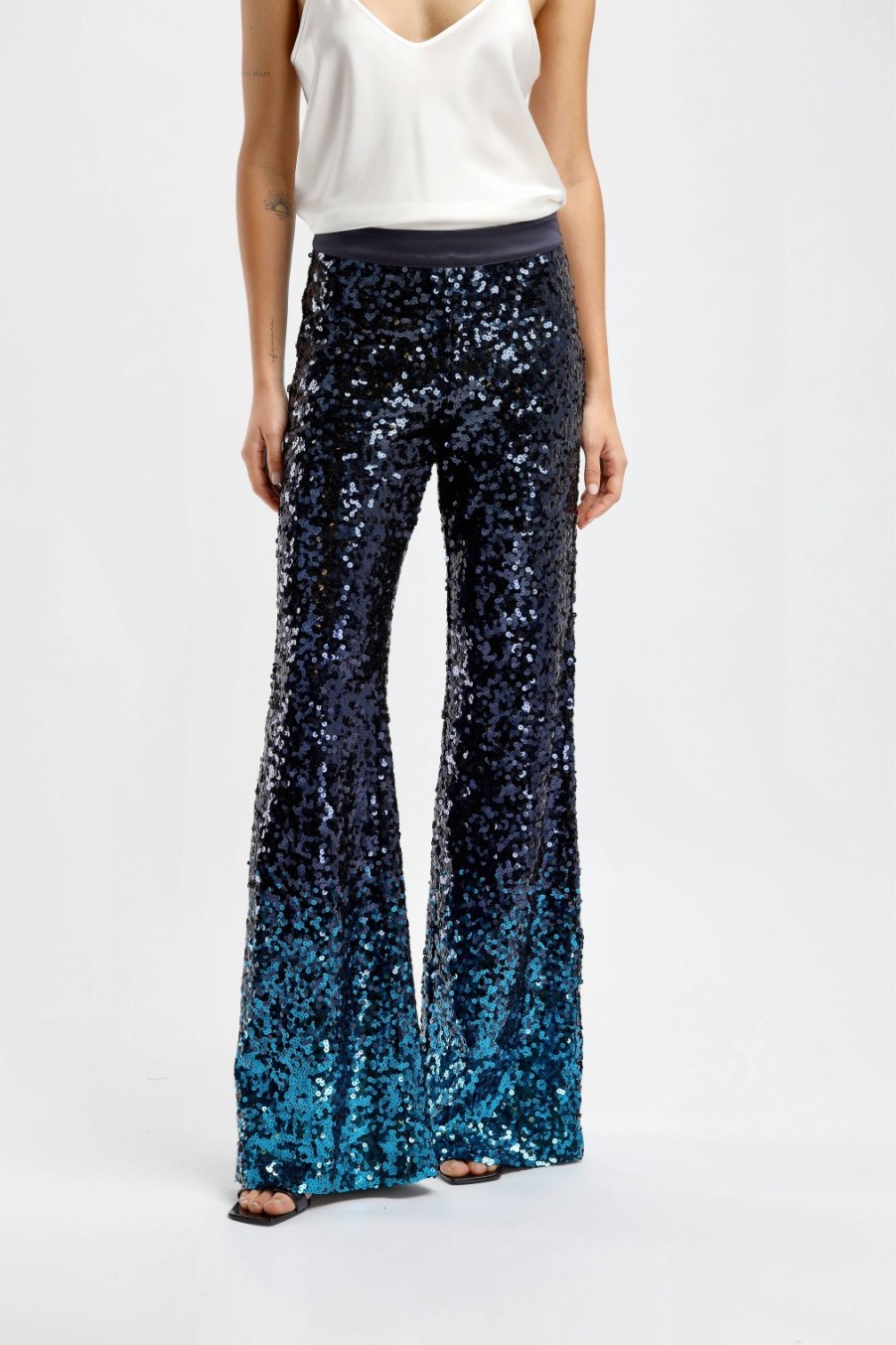 Vetements DMN | Pantalon A Paillettes Angelina En Bleu