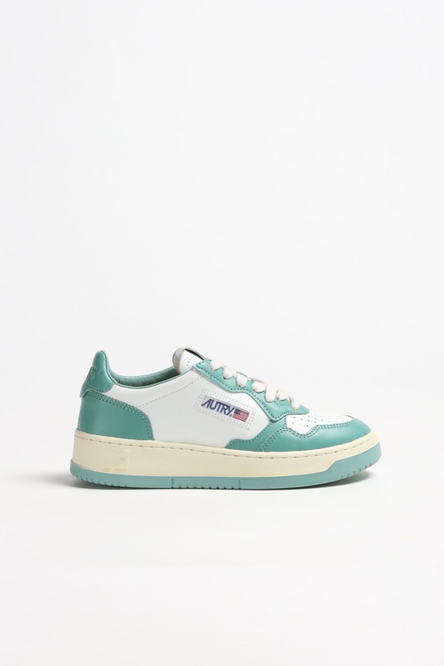 Chaussures Autry | Baskets Bicolor Up En Blanc/Malachite
