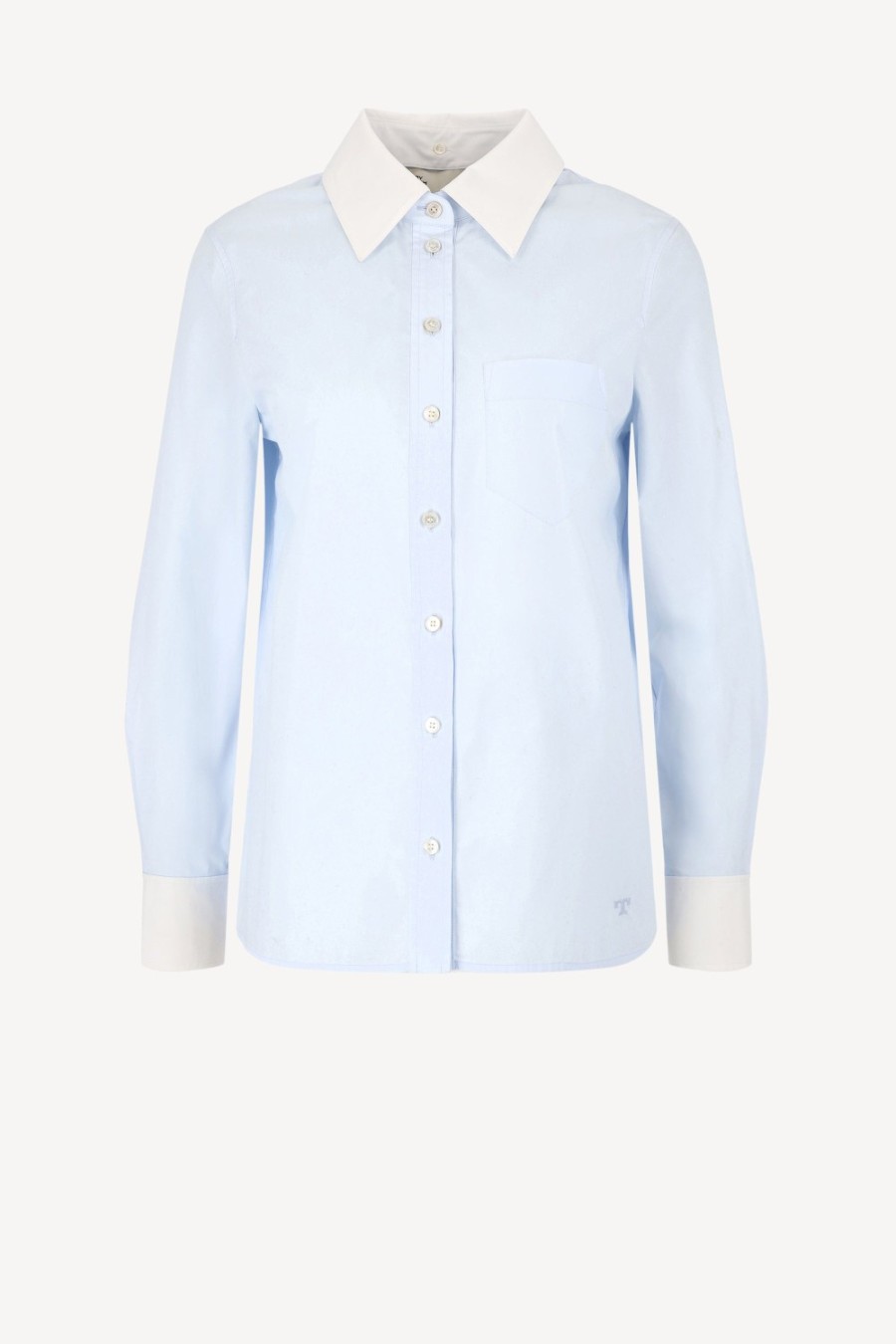 Vetements Tory Burch | Blouse En Crisp Blue/Blanc