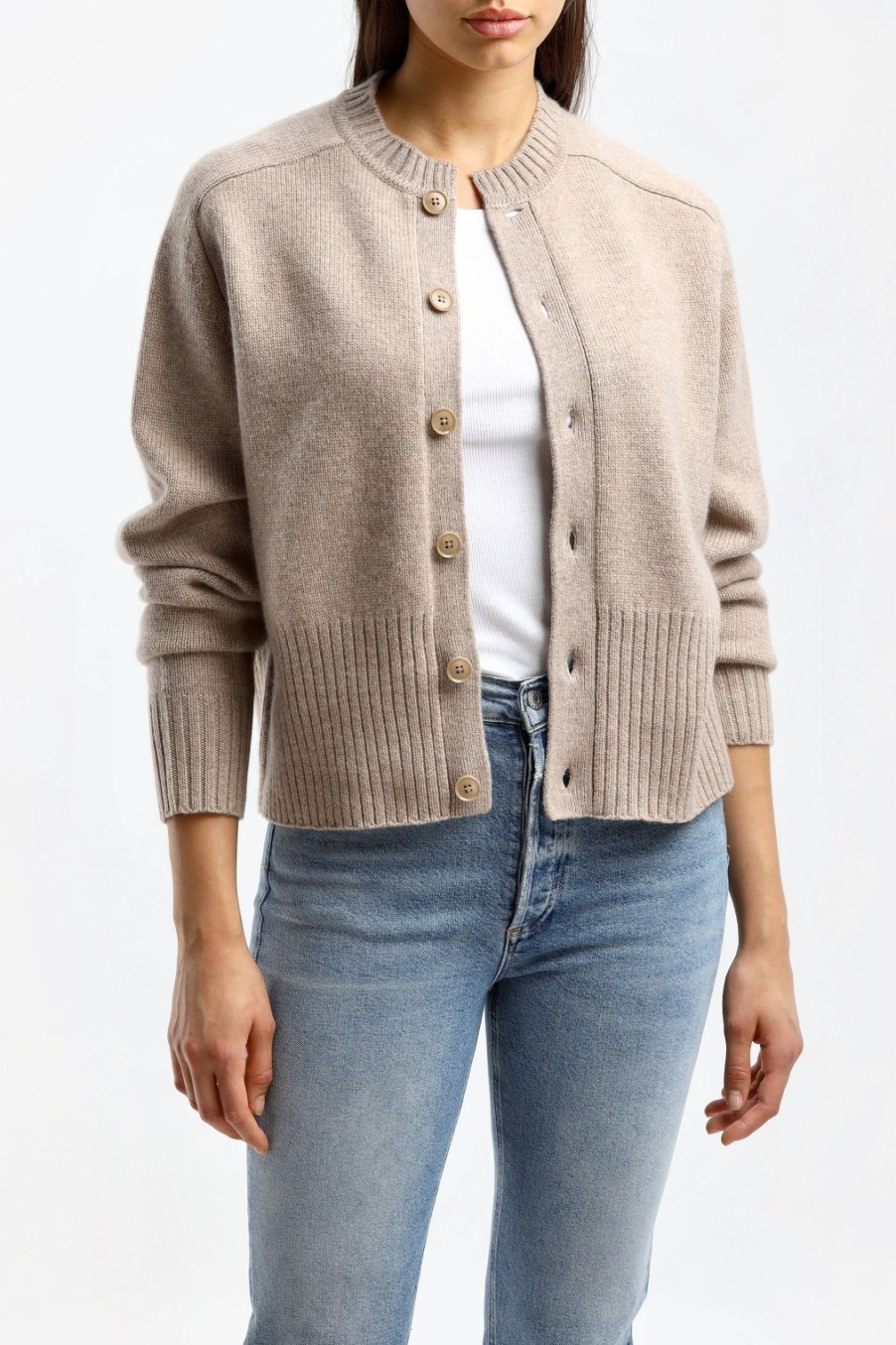Vetements Extreme Cashmere | Cardigan Scala N°298 En Sable
