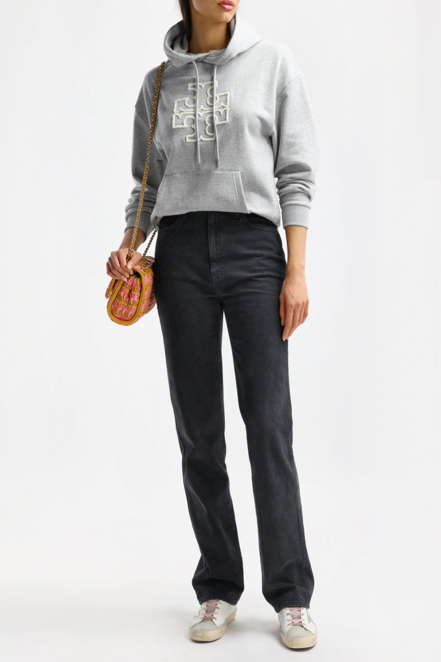 Vetements Tory Burch | Hoodie Terry Logo En Gris
