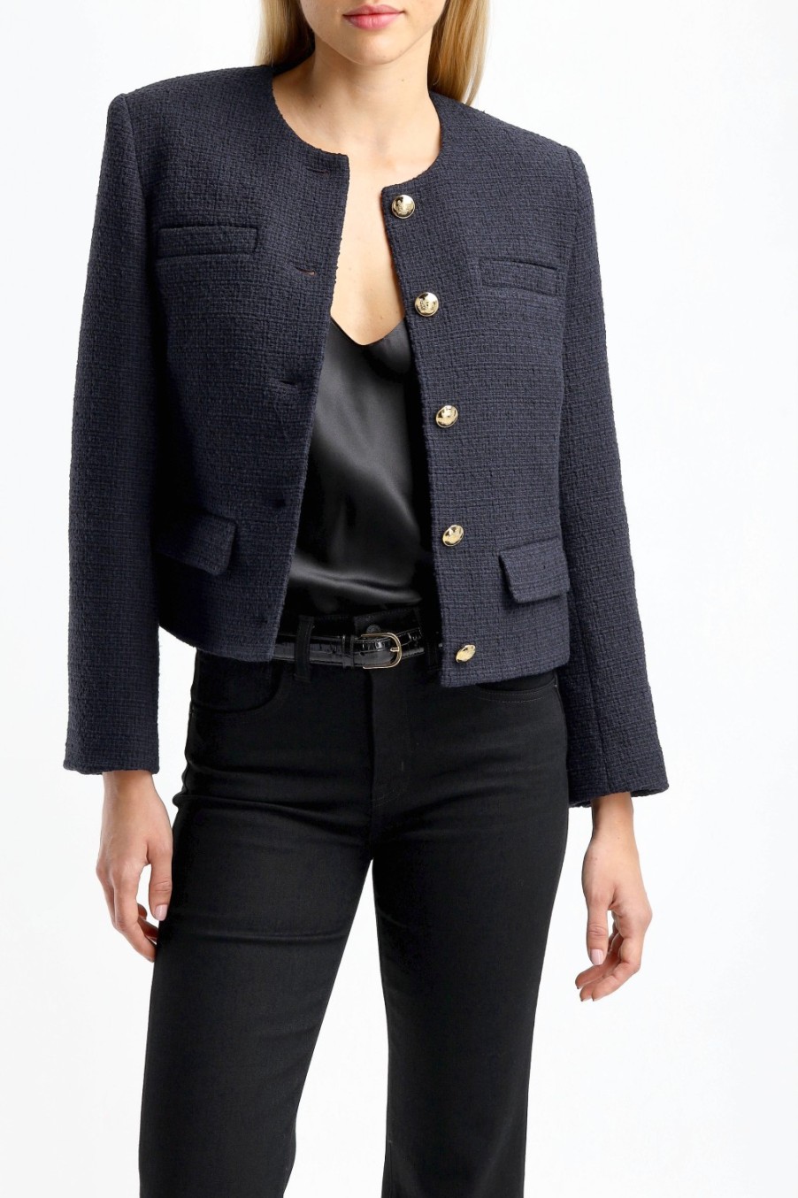Vetements Nili Lotan | Veste Paige En Bleu Fonce