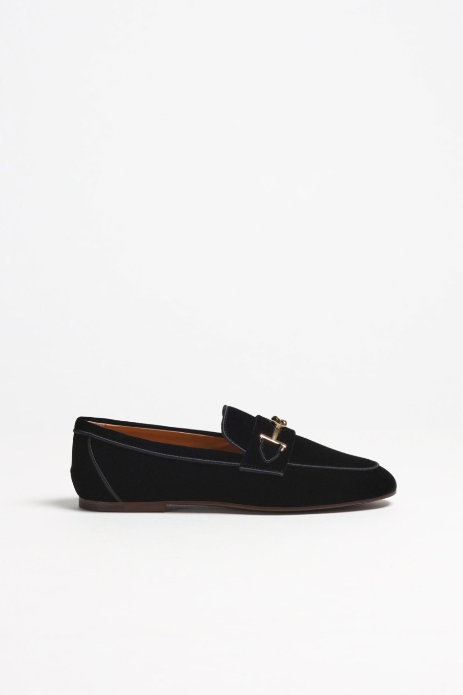 Chaussures Tod's | Loafer En Velours Double T Noir