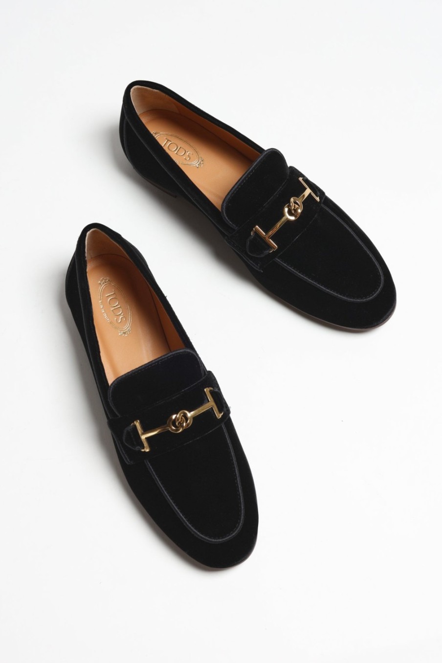 Chaussures Tod's | Loafer En Velours Double T Noir