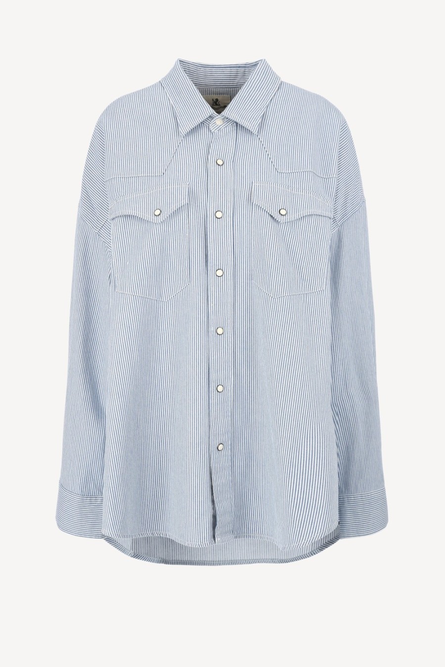 Vetements Denimist | Blouse Cowboy En Ecru Railroad Stripe