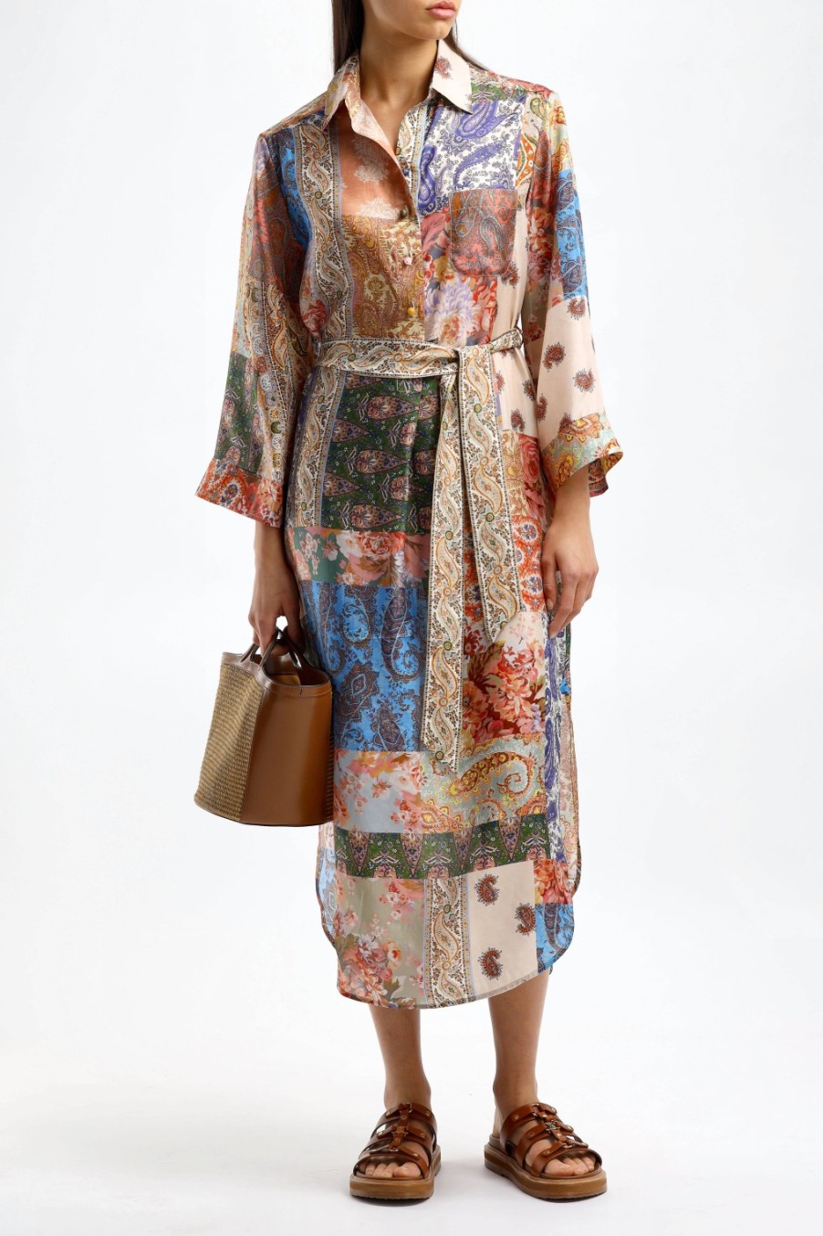 Vetements Zimmermann | Robe Midi En Patch Paisley