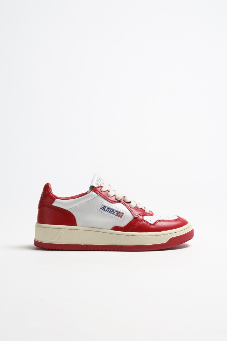 Chaussures Autry | Baskets Bicolor Up En Blanc/Rouge