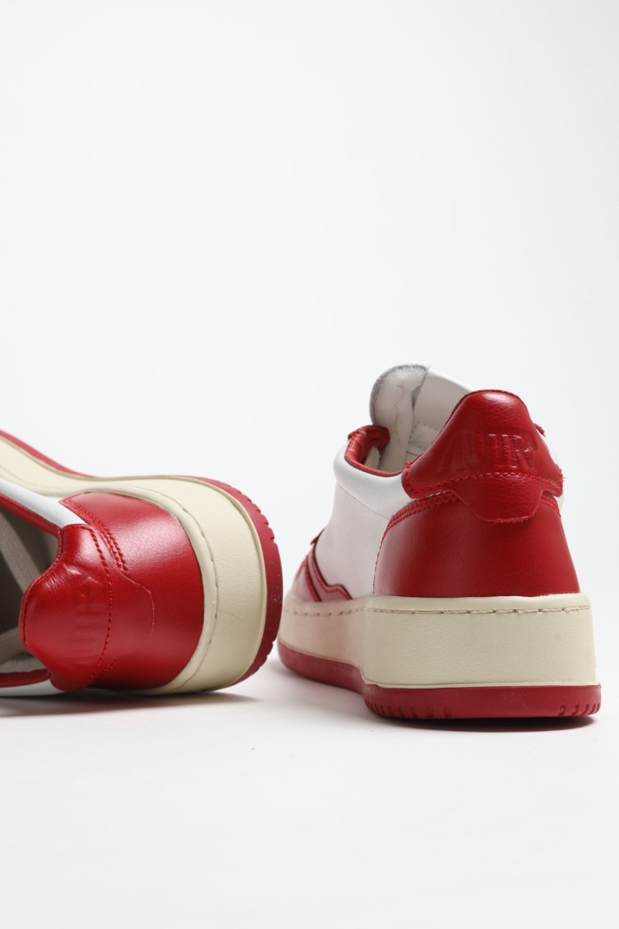 Chaussures Autry | Baskets Bicolor Up En Blanc/Rouge